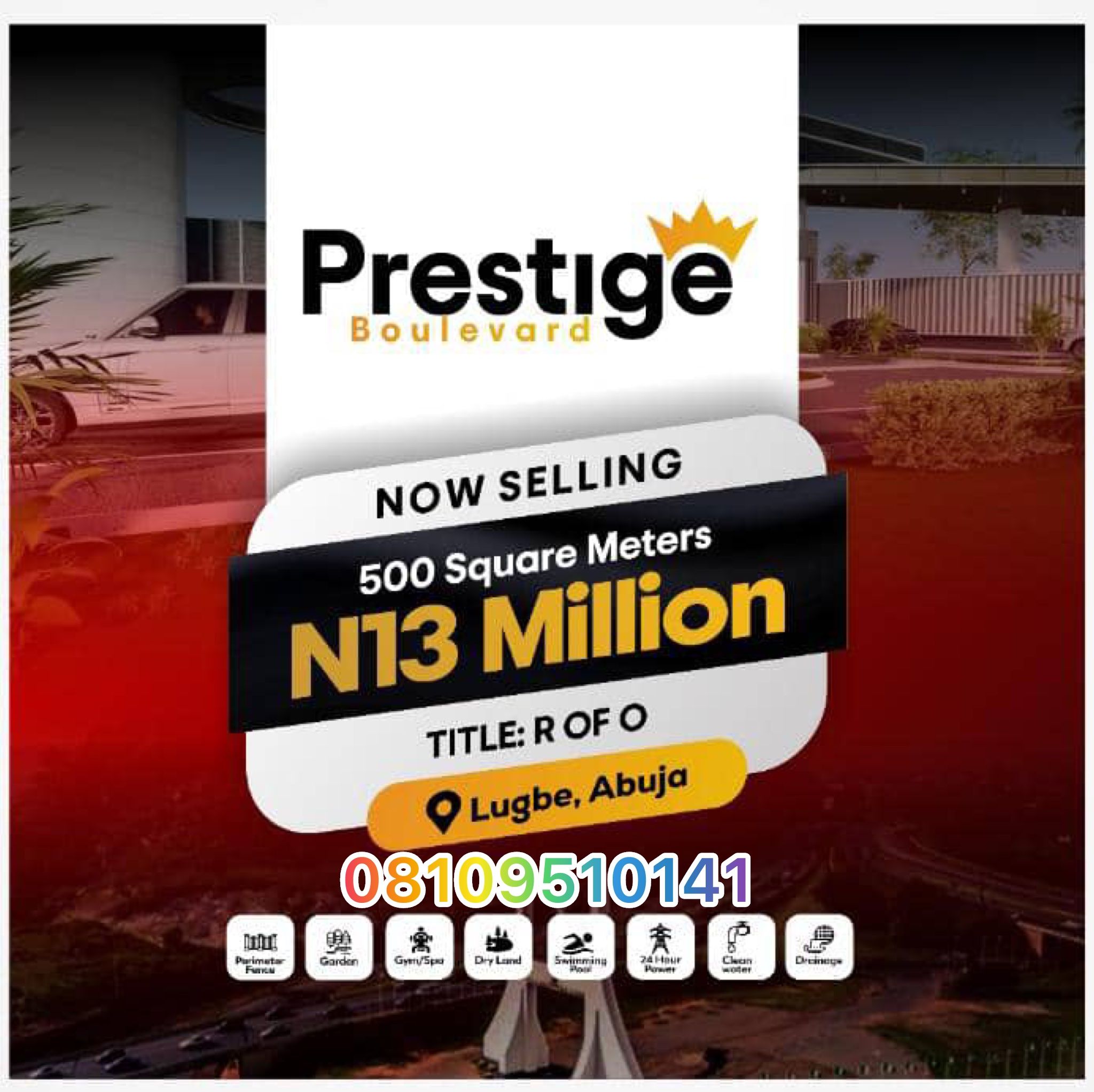 Land for Sale - Prestige Boulevard Estate, Property