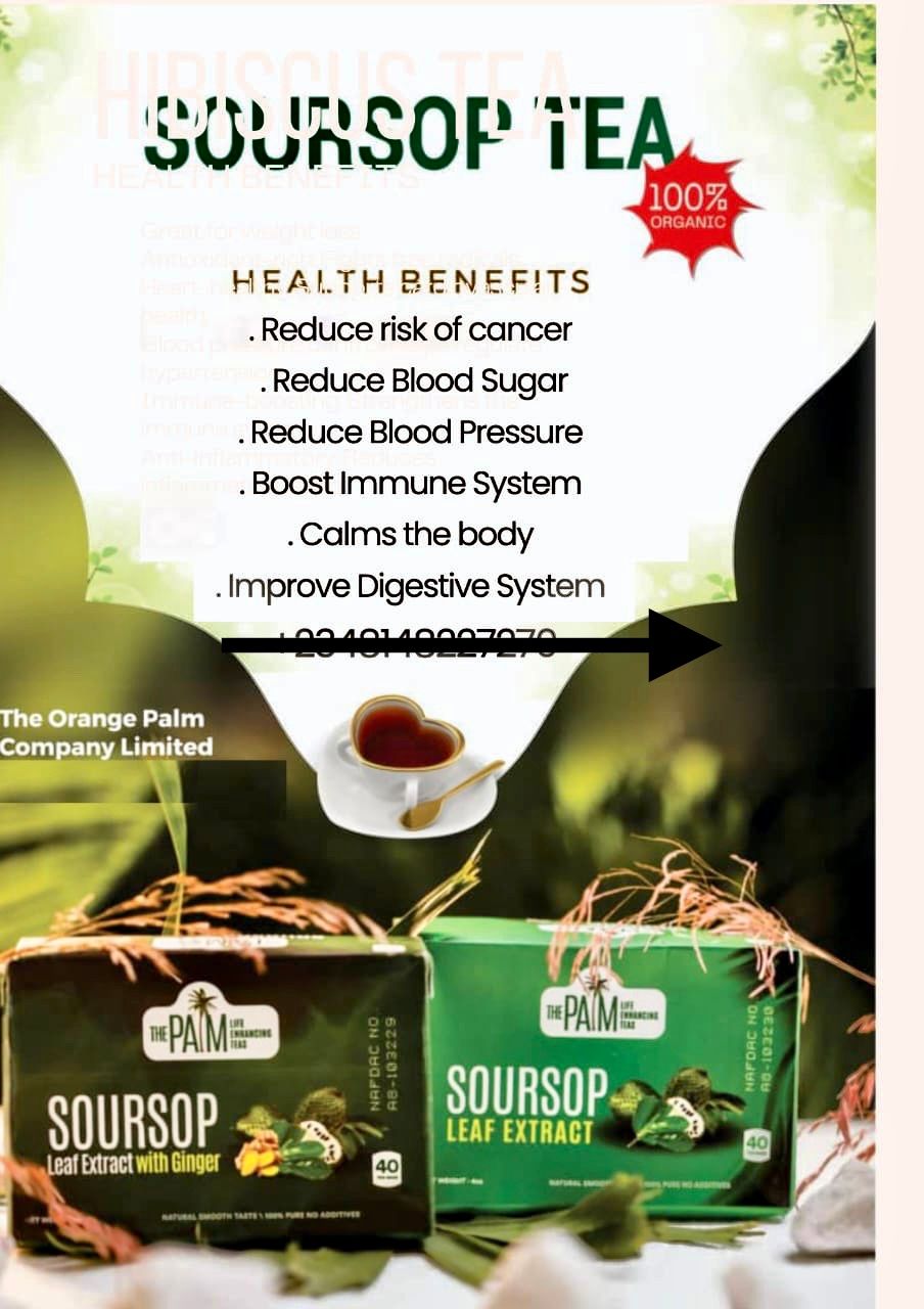 Soursop Leaf Extract Tea with Ginger, Port Harcourt, Rivers, Supplements