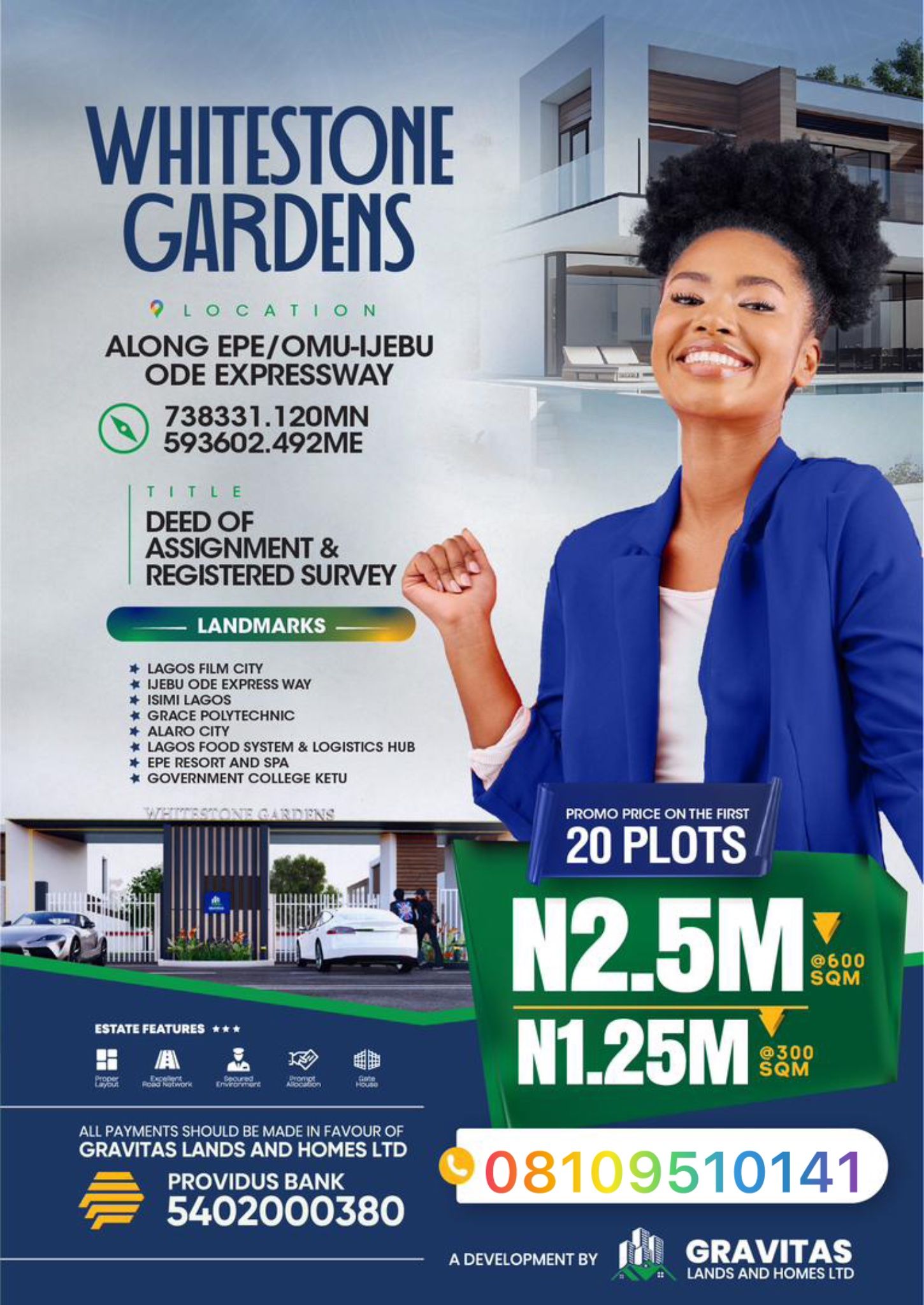  Land For Sale at Whitestone Gardens, Epe, Lagos, Land for Sale