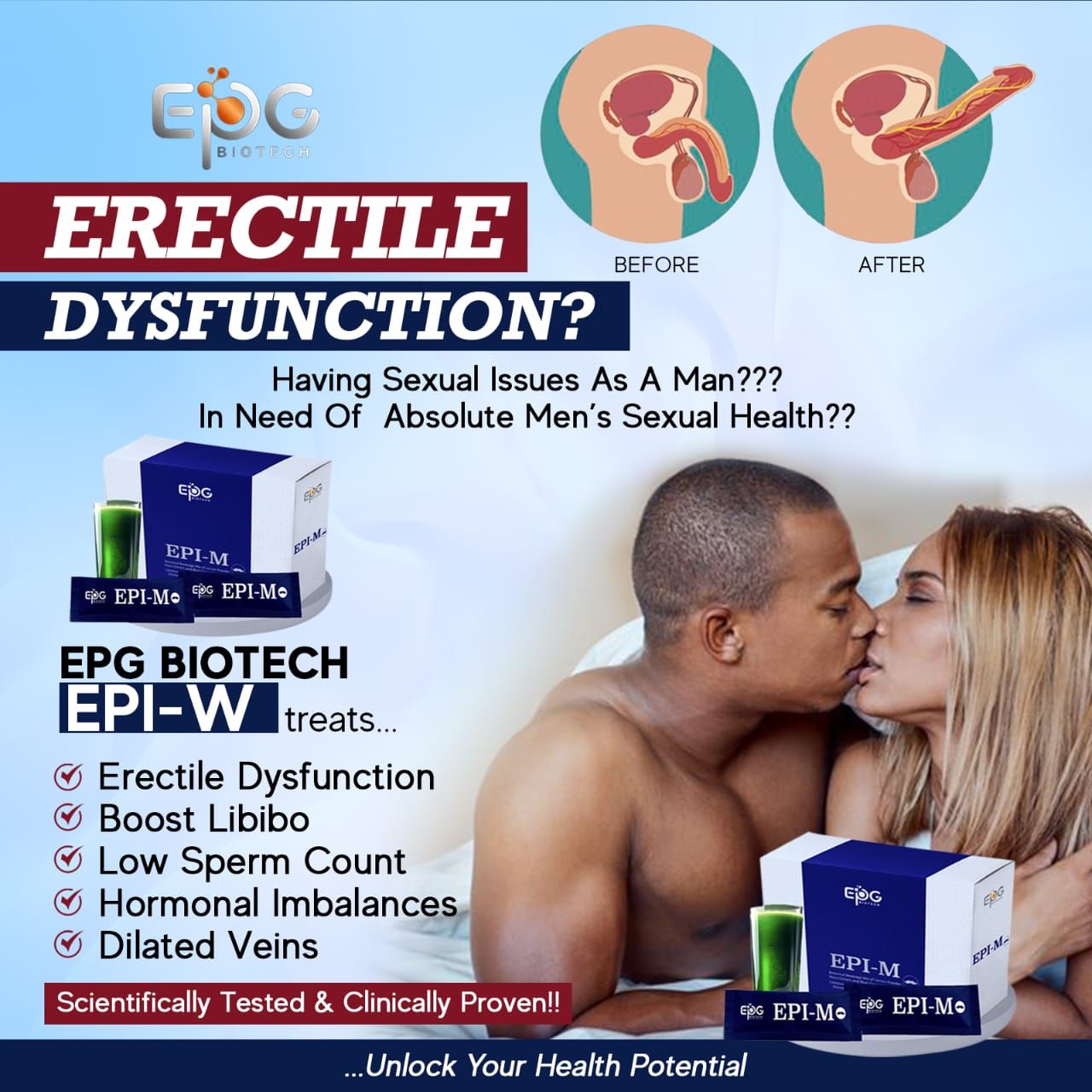 EPI-M Beverage Mix For Men, Ajah, Lagos, Sexual Health