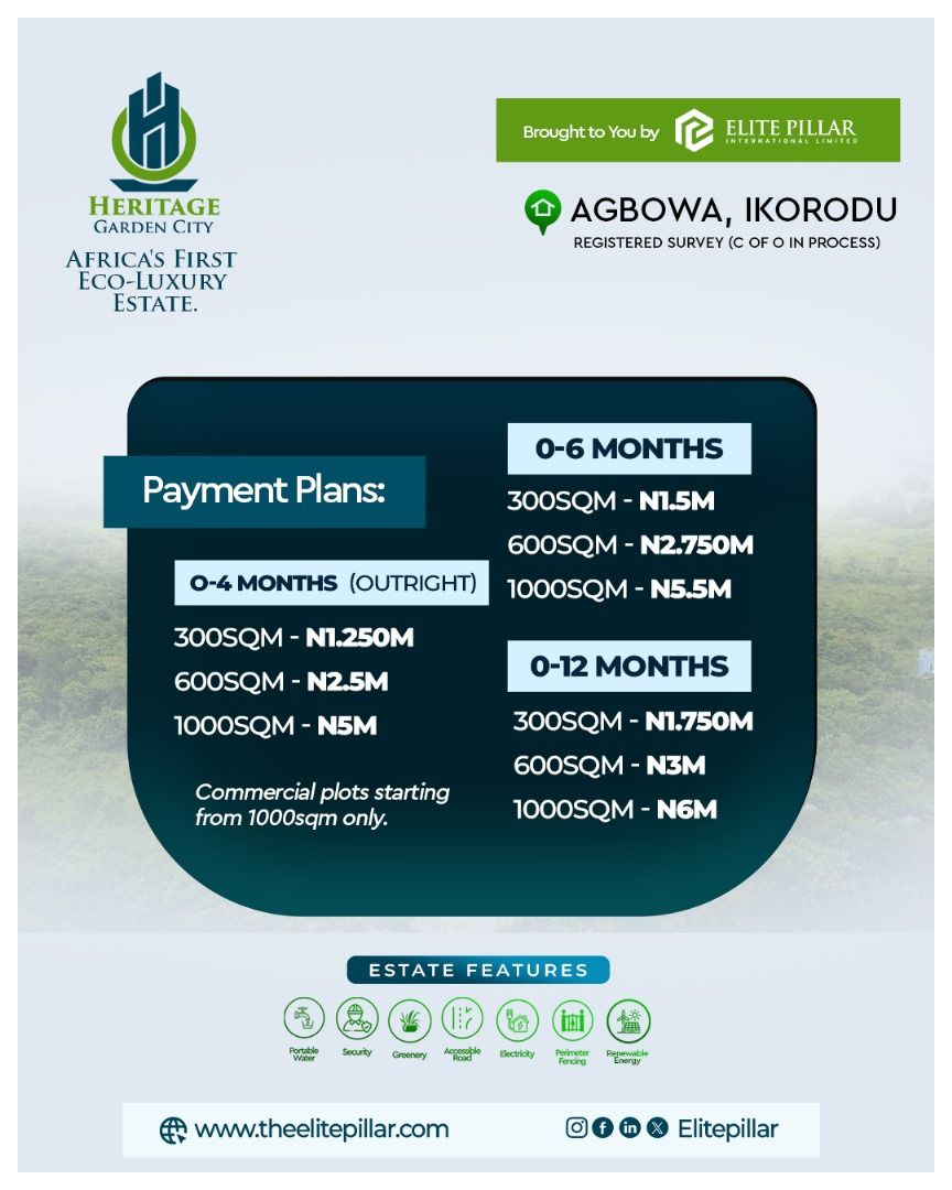 Land @ Heritage Garden City at Ikorodu, Ikorodu, Lagos, Property