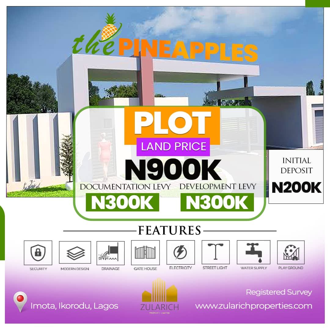 Land @ Pineapples Estate Imota, Ikorodu, Lagos
