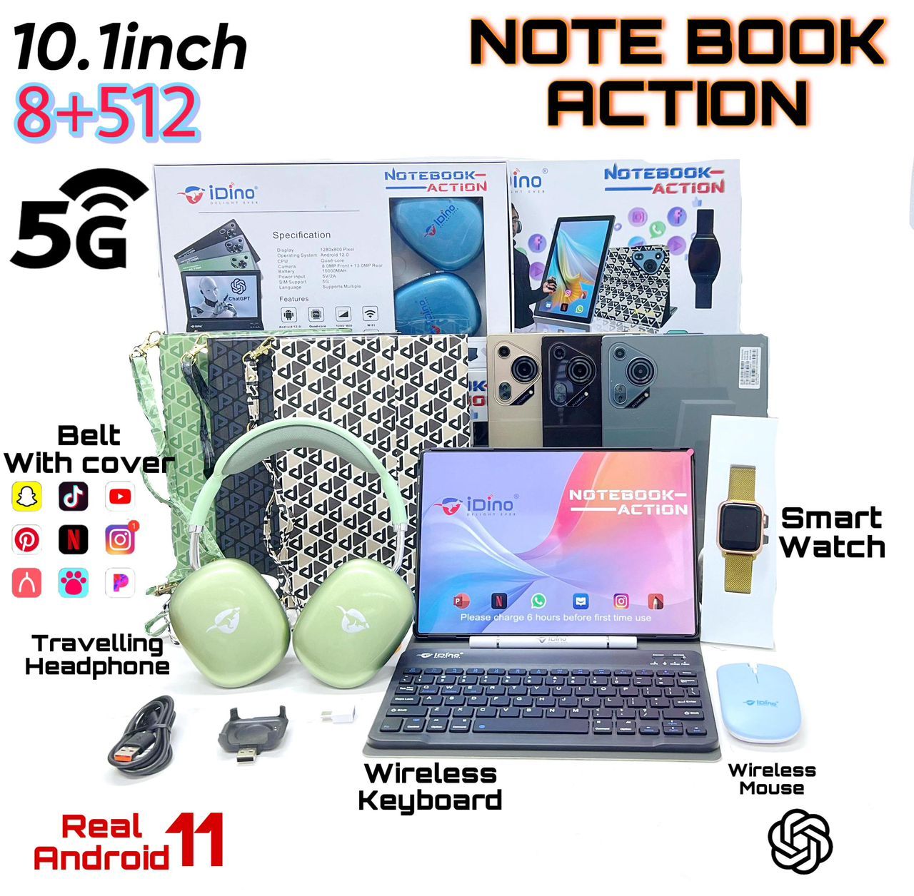 iDino Notebook Action 512GB Black, Ikeja, Lagos - Image 1