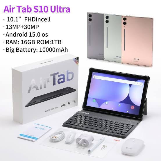 New AirTab S10 Ultra – 10.1" | 16GB RAM | 1TB Storage, Ikeja, Lagos - Image 1