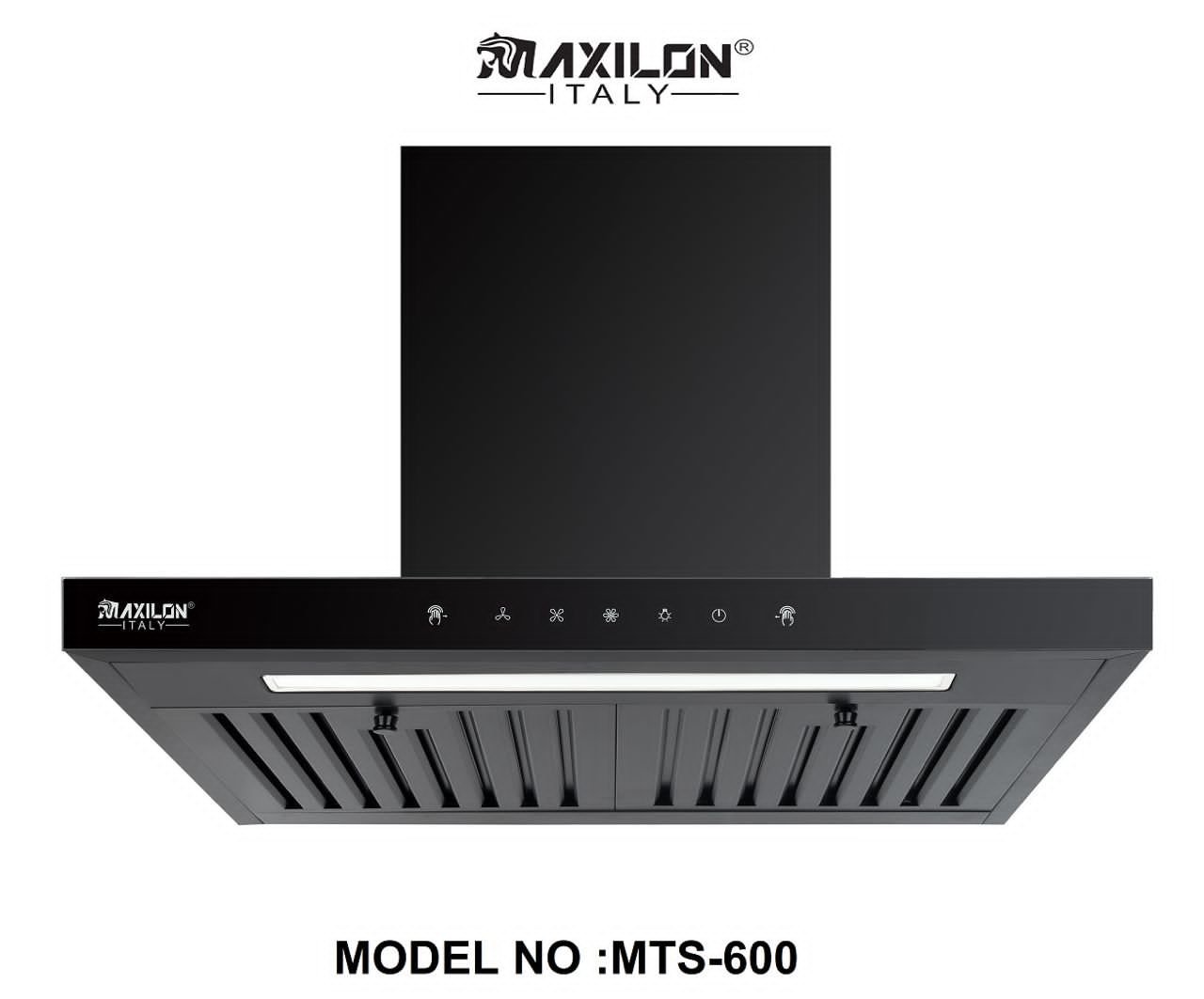 Maxilon MTS-600 Black Wall-Mounted Kitchen Cooker Hood, Ikeja, Lagos - Image 1