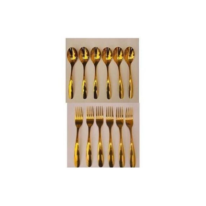 Gold cutlery (12 pcs)
