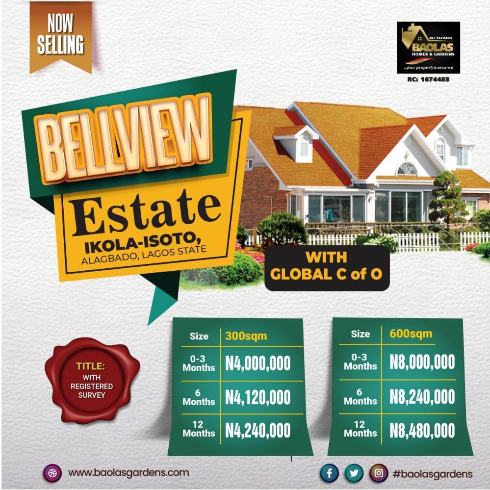 Land for Sale at Bellview estate, Alagbado, Lagos