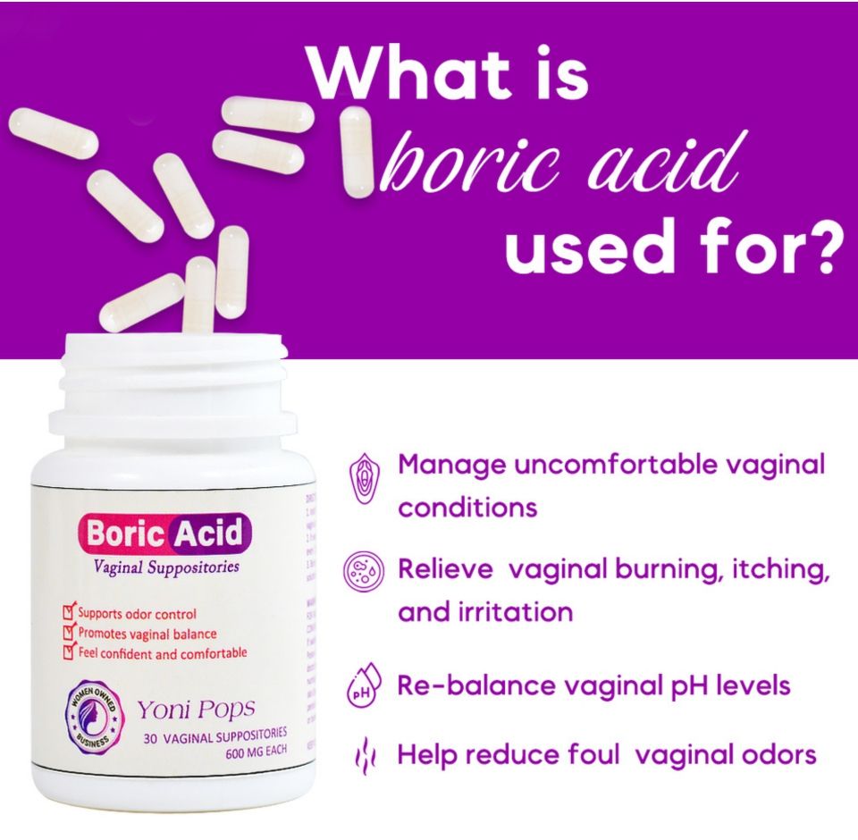 Boric Acid Vagina Suppository Yoni Pops Cookie Vitamin-30pills