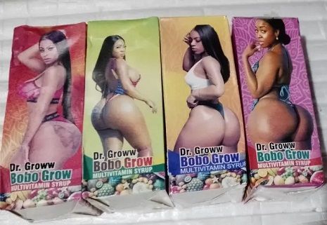 Dr. Groww Bobo Grow Multivitamin Syrup for Butt and Breast Enlargement (2 Bottles)